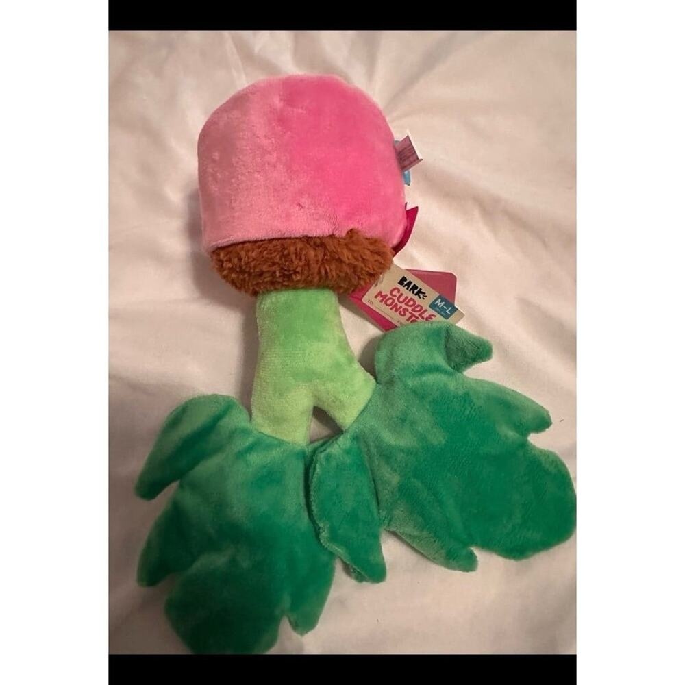 Bark cuddle monstera barkbox toy bark box dog m l